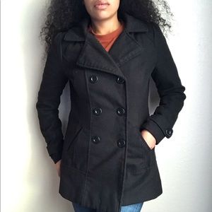 Black Pea coat w/ hood